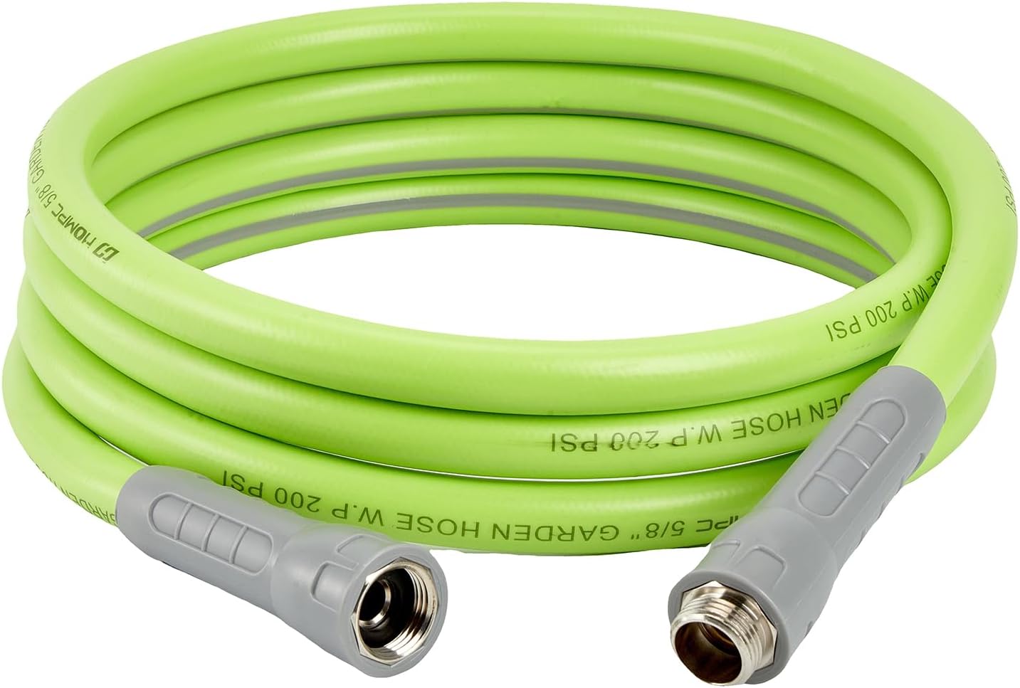 HQMPC Hose Garden Hose With Swivel Grip 5/8 in. Water Hose Heavy Duty Durable Material Water Hose with Solid Fittings (Green)