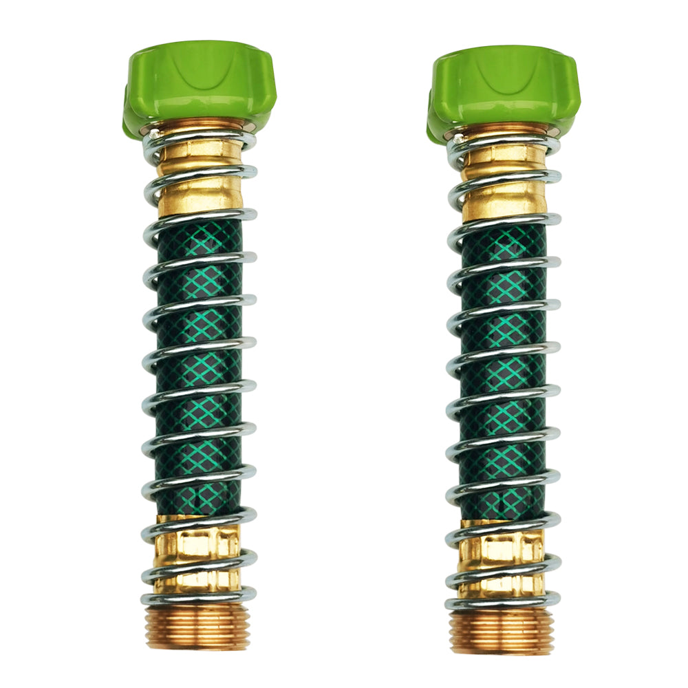 HQMPC Garden Hose Extension Adapter Hose Kink Protector Outdoor Flexible Hose connector Garden Hose Coiled Spring Protector 2 Pcs
