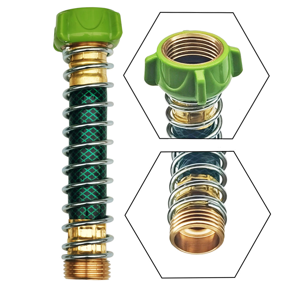 HQMPC Garden Hose Extension Adapter Hose Kink Protector Outdoor Flexible Hose connector Garden Hose Coiled Spring Protector 2 Pcs