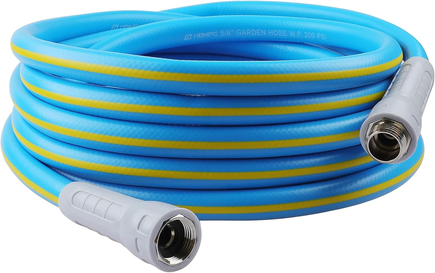 HQMPC Hose Garden Hose With Swivel Grip 5/8 in, Water Hose Heavy Duty Durable Material Water Hose with Solid Fittings (BLUE)