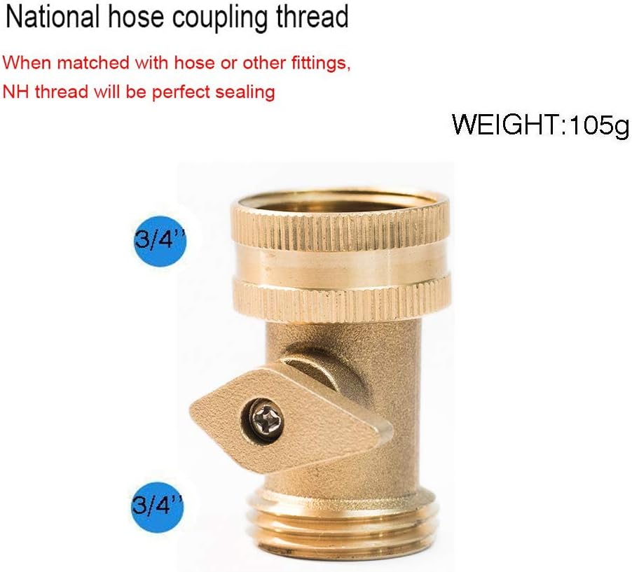 HQMPC Heavy Duty Garden Hose Brass Shut Off Valve Garden Hose Connector (2PCS) +4 Extra Pressure Washers