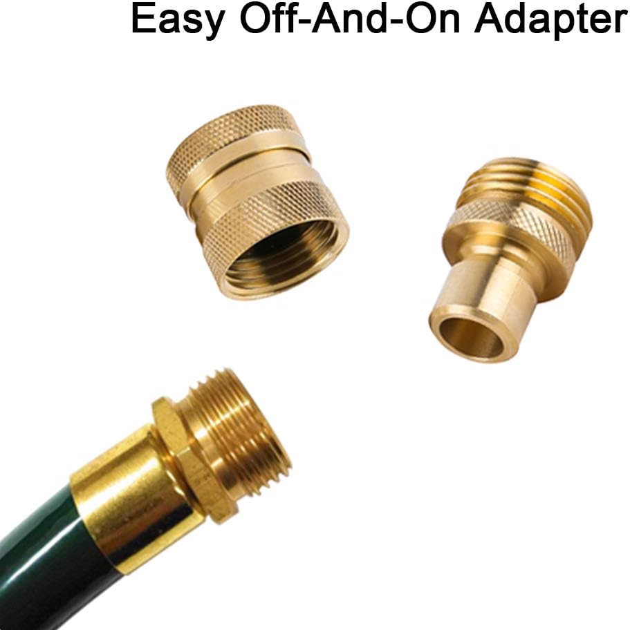 HQMPC Brass Garden Hose Quick Connect  Water Hose Connector 3/4"GTH (3 Female Coupler+ 6 Male Nipples)