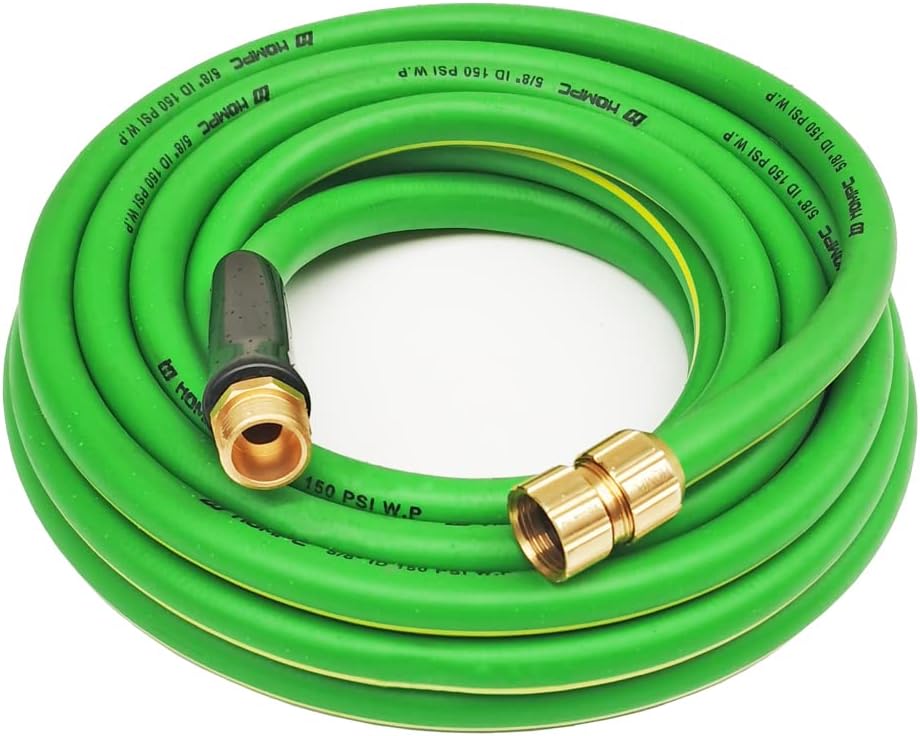 HQMPC Garden Hose Durable PVC Non Kinking Heavy Water Hose with Brass Hose Fittings