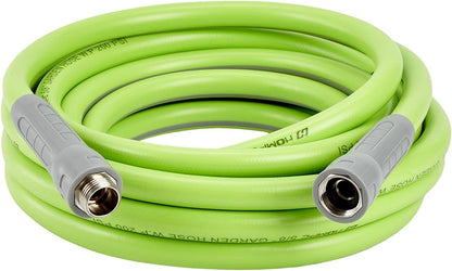 HQMPC Hose Garden Hose With Swivel Grip 5/8 in. Water Hose Heavy Duty Durable Material Water Hose with Solid Fittings (Green)