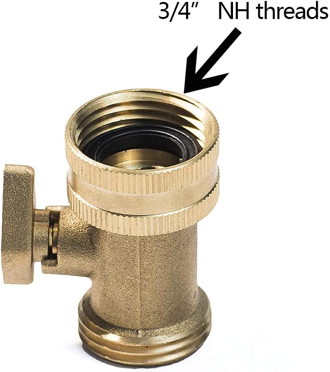 HQMPC Heavy Duty Garden Hose Brass Shut Off Valve Garden Hose Connector (2PCS) +4 Extra Pressure Washers