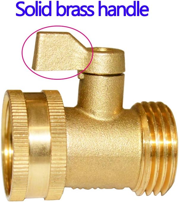 HQMPC Garden Hose Shut Off Valve 3/4" GHT Water Hose Shut Turn Off Valve Heavy Duty Ball Valve + Extra Pressure Washers