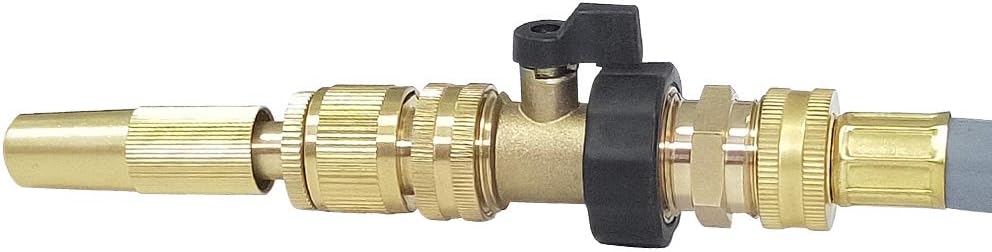 HQMPC Garden Hose Connectors Double Male 3/4" GHT Brass Garden Hose Hex Male Fitting