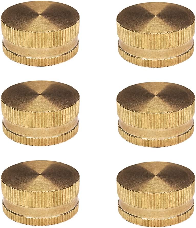 HQMPC Garden Hose Cap with Washer Brass Hose End Garden Hose Connector Brass Cap 3/4" NH Garden Hose Female Fitting Cap