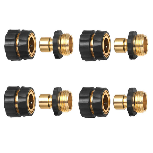 HQMPC Garden Hose Quick Connect 3/4 Inch Water Hose Quick Connect Fittings Male and Female 3/4" GHT