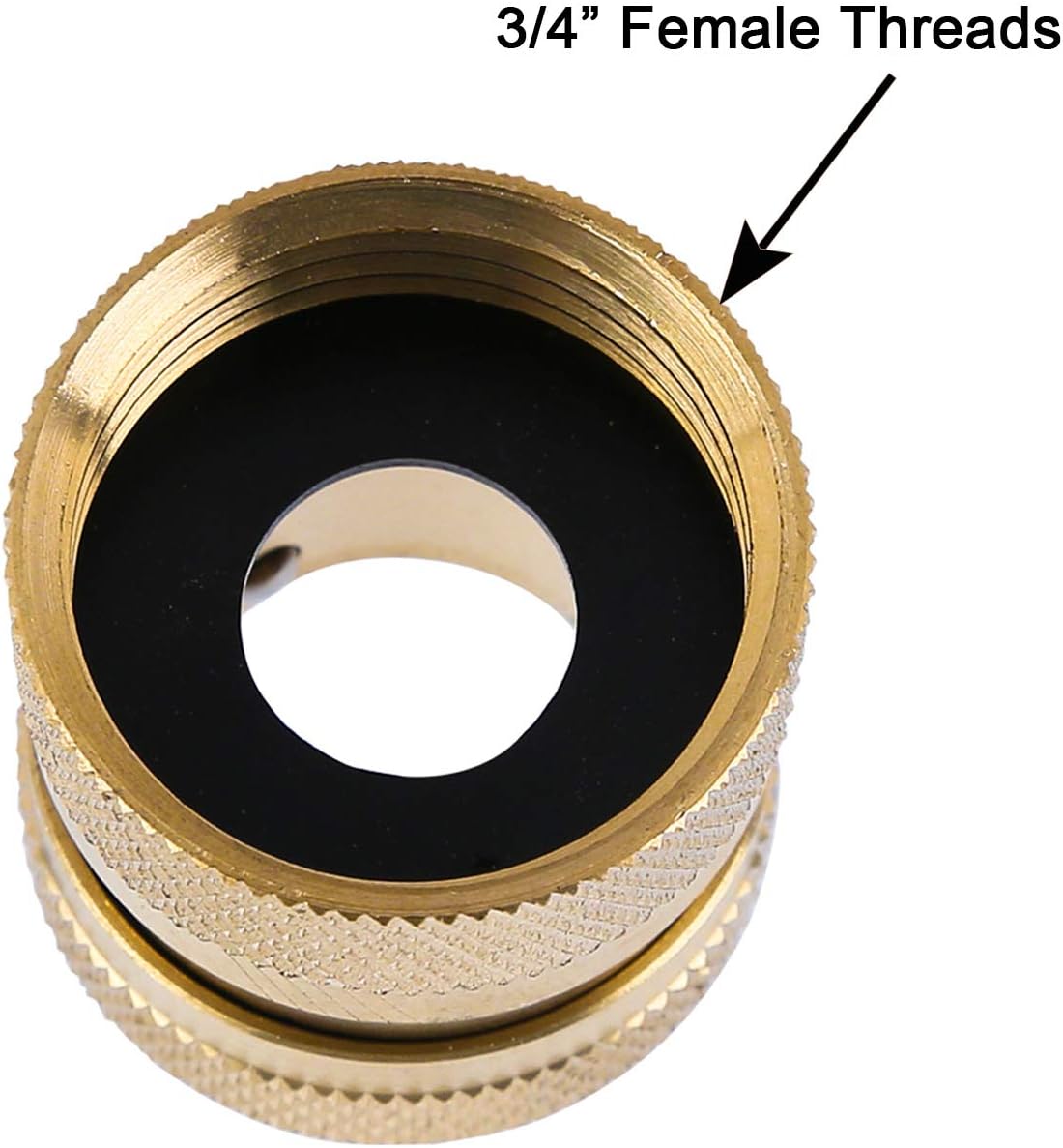 HQMPC Brass Garden Hose Quick Connect  Water Hose Connector 3/4"GTH (3 Female Coupler+ 6 Male Nipples)