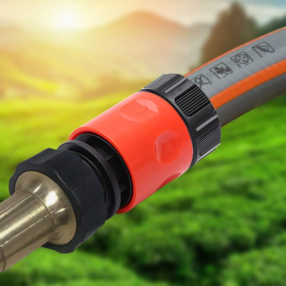 HQMPC 10 Pieces Plastic Garden Hose Connector Garden Quick Connectors 3/4"GHT Female And Male Couplers 3/4" Female Males Male Nipples 2sets(10PCS CONNECTORS)