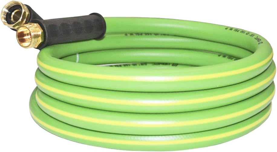 HQMPC Garden Hose Durable PVC Non Kinking Heavy Water Hose with Brass Hose Fittings