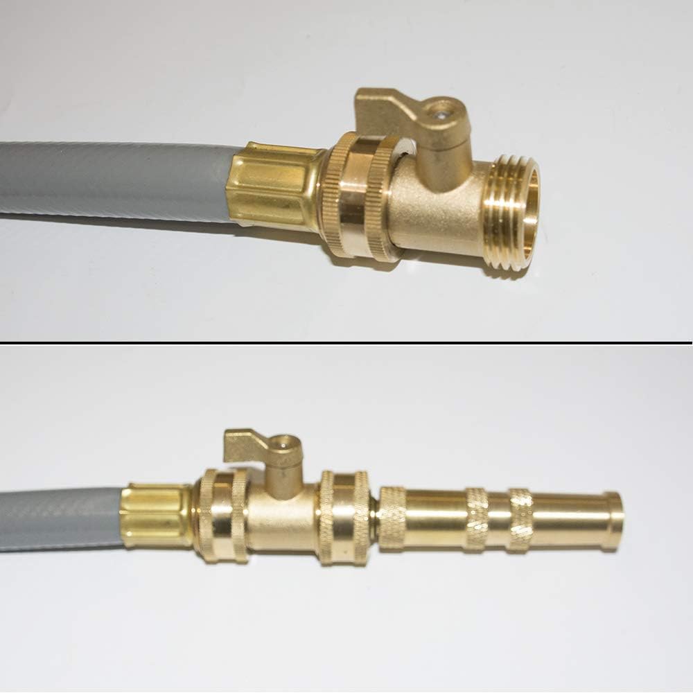 HQMPC Garden Hose Shut Off Valve 3/4" GHT Water Hose Shut Turn Off Valve Heavy Duty Ball Valve + Extra Pressure Washers