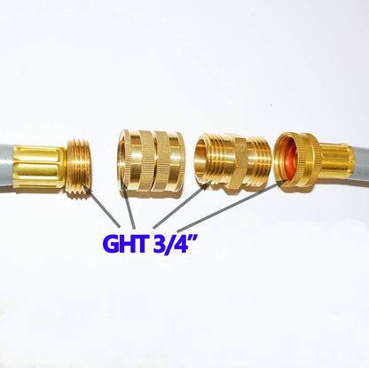 HQMPC Garden Hose Adapter, Double Female Swivel Hose Connector With Double Male Hose Connector 3/4 Inch GTH Brass Connector (4 Pack) With 6 Pcs Washers